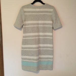 Baby blue and gray Striped dress